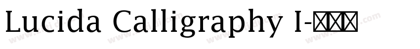 Lucida Calligraphy I字体转换
